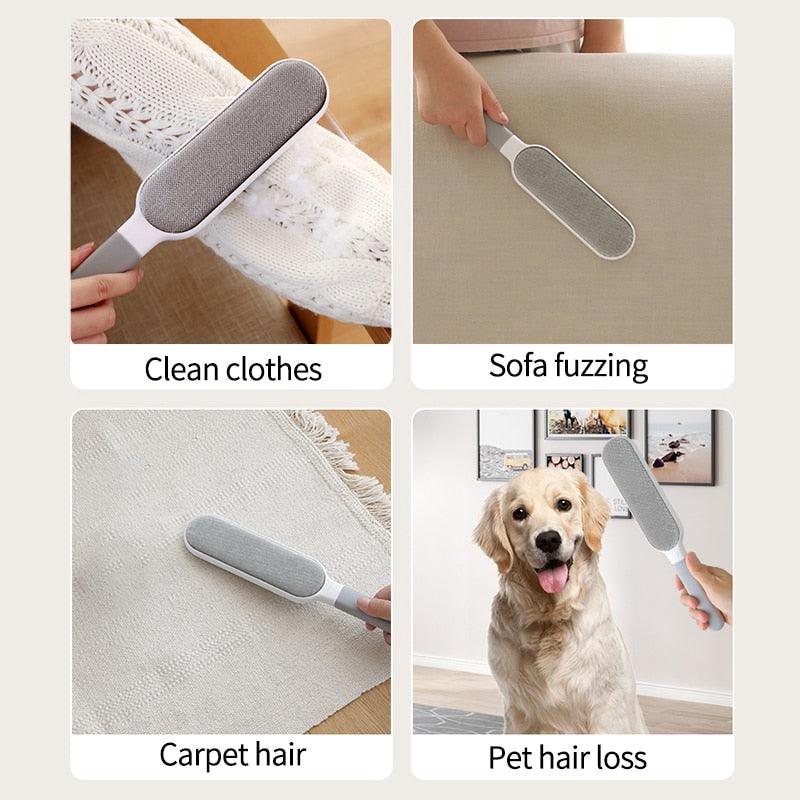 Reusable Pet Hair Remover with Self-Cleaning Base
